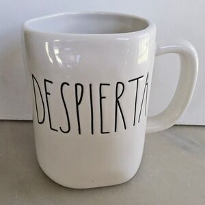 Rae Dunn Despierta Coffee Mug Artisan Collection White Ceramic Kitchen Decor